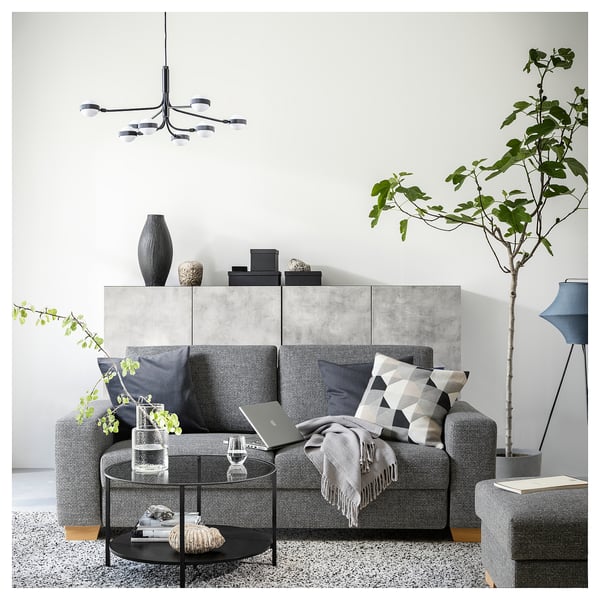 SÖRVALLEN 2-seat sofa, Lejde grey/black