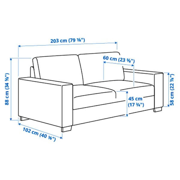 SÖRVALLEN 2 seater sofa - Lejde grey/black ,