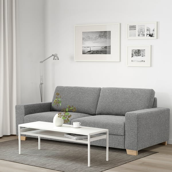 SÖRVALLEN 3-seat sofa, Lejde grey/black