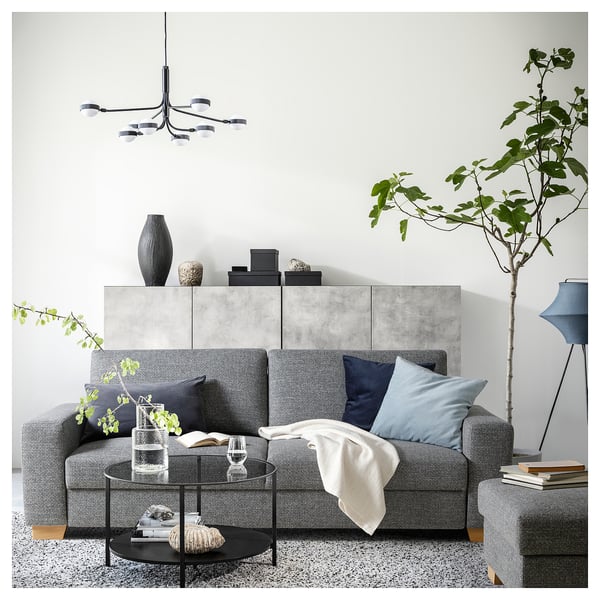 SÖRVALLEN 3-seat sofa, Lejde grey/black