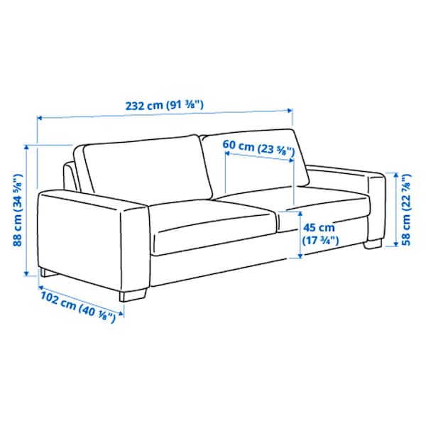 SÖRVALLEN 3 seater sofa - Viarp beige/brown ,