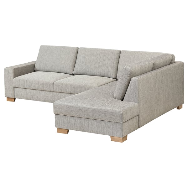 SÖRVALLEN corner sofa, 3-seat, with open end, right/Viarp beige/brown
