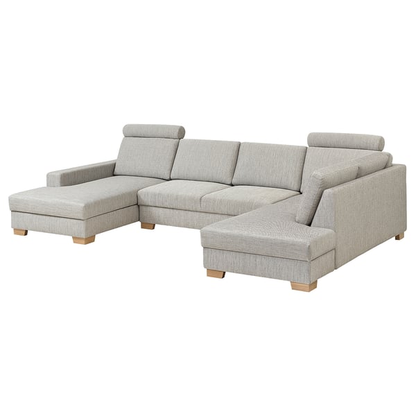 SÖRVALLEN corner sofa, 4-seat, with chaise longue, left/Viarp beige/brown