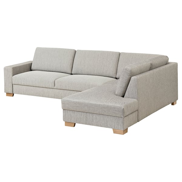 SÖRVALLEN corner sofa, 4-seat, with open end, right/Viarp beige/brown