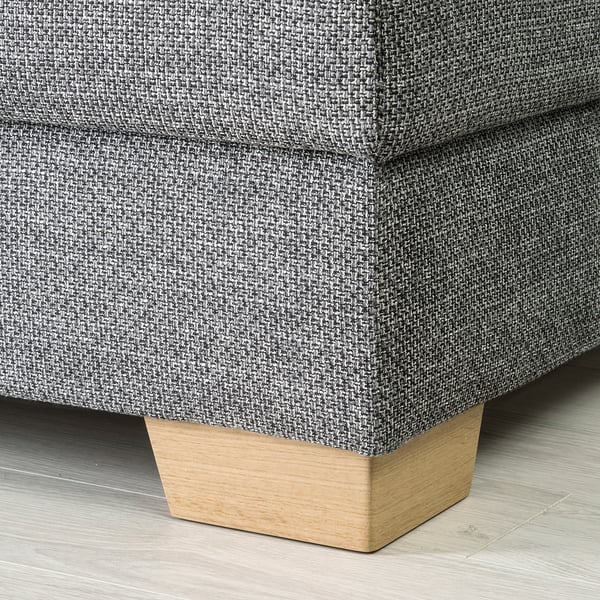 SÖRVALLEN 3-seat section, Lejde grey/black, 190x6x102 cm