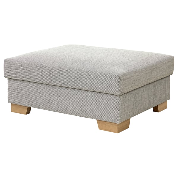 SÖRVALLEN footstool with storage, Viarp beige/brown, 105x84 cm