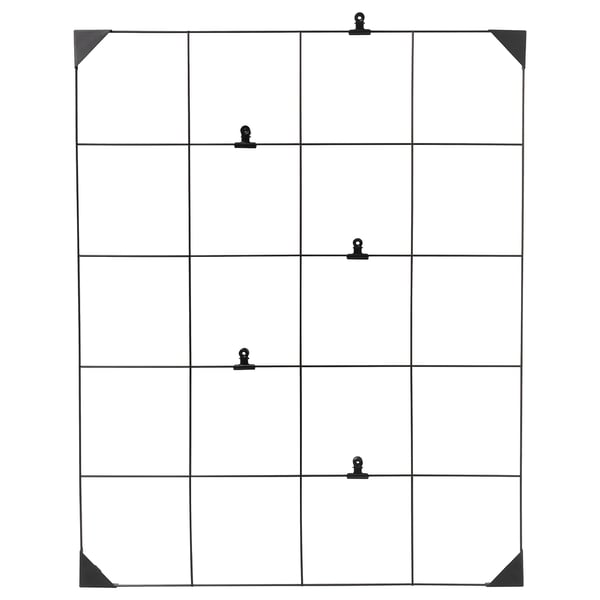 SÖSDALA memo board with clips, black, 60x75 cm