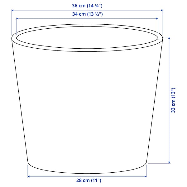 Ikea SOJABÖNA - Plant pot, white, 32 cm
