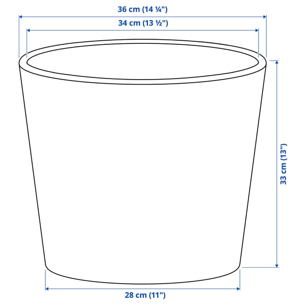 SOJABÖNA plant pot, white, 32 cm