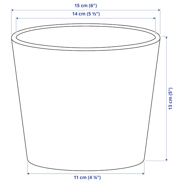 Ikea SOJABÖNA - Plant pot, white, 12 cm