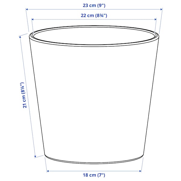 Ikea SOJABÖNA - Plant pot, white, 19 cm
