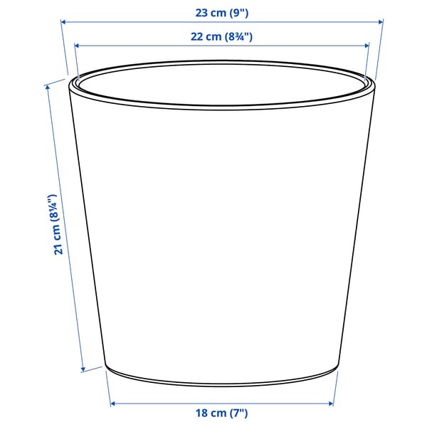 SOJABÖNA - SOJABÖNA Plant pot, white, 19 cm