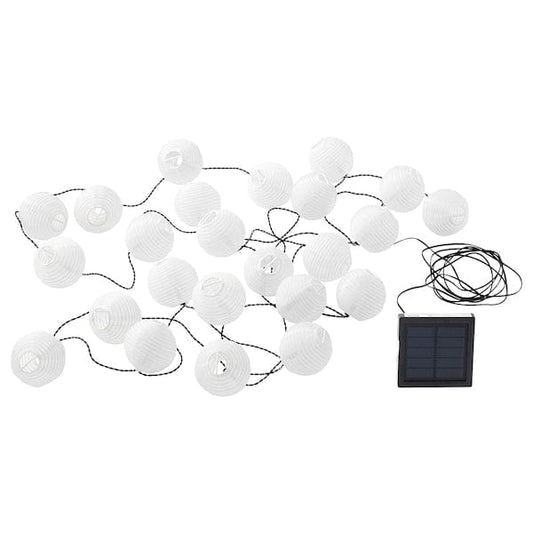 Ikea SOLARVET - LED lighting chain with 24 lights, outdoor solar-powered/ball white