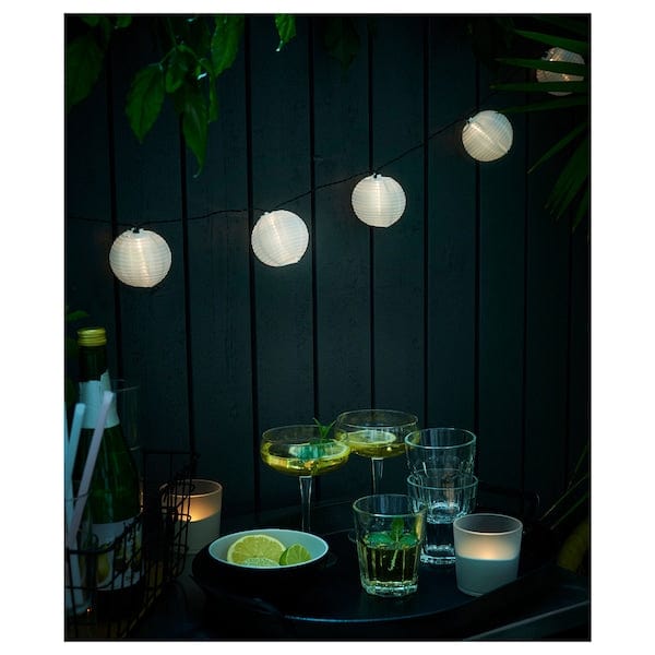 Ikea SOLARVET - LED lighting chain with 24 lights, outdoor solar-powered/ball white