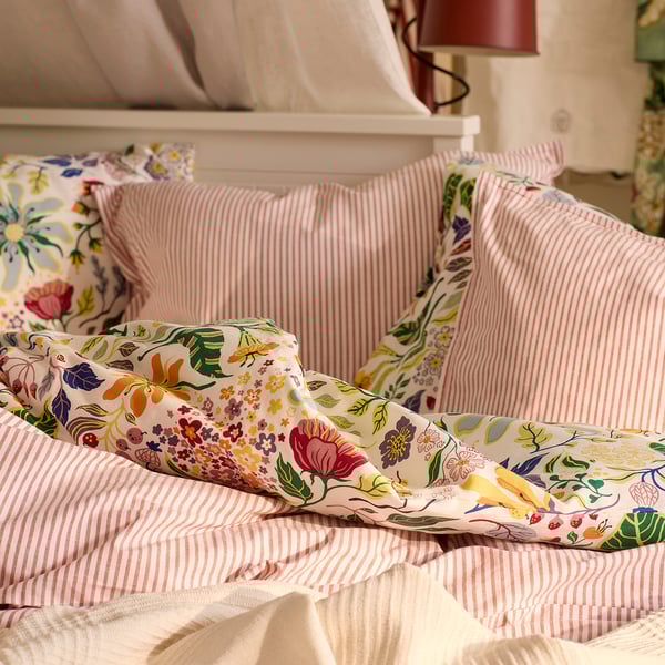 SOLFIBBLA duvet cover and 2 pillowcases