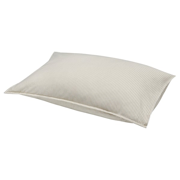 SOLFIBBLA pillowcase, white beige/striped, 50x80 cm