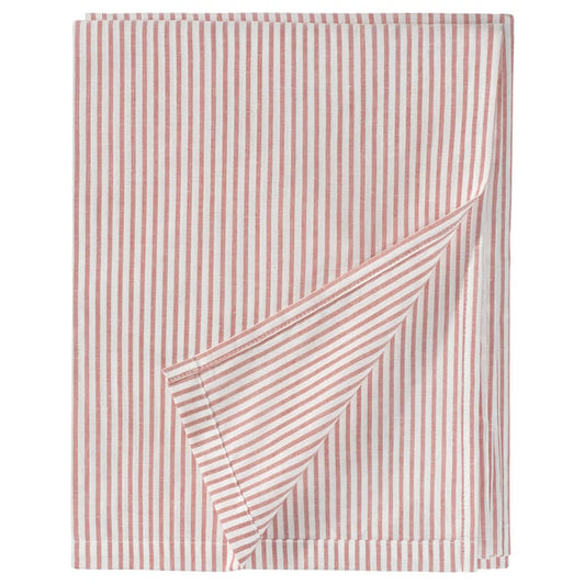 SOLFIBBLA sheet, white red/striped, 150x260 cm