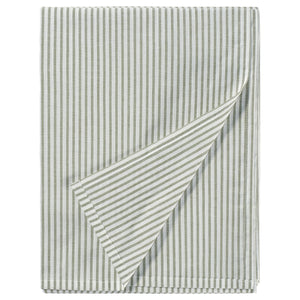 SOLFIBBLA flat sheet, white green/stripe, 150x260 cm