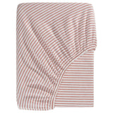 SOLFIBBLA fitted sheet, white red/stripe, 90x200 cm