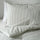 SOLFIBBLA comforter set, white green/stripe, 150x200/50x80 cm