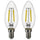 SOLHETTA LED bulb E14 250 lumen, chandelier/clear, 35 mm, 2 pack