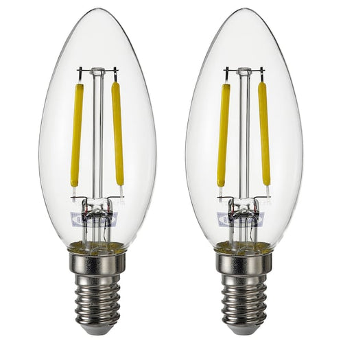 SOLHETTA - LED bulb E14 250 lumen, chandelier/clear