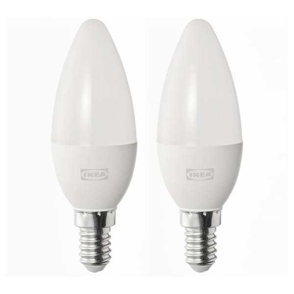 Ikea SOLHETTA - LED bulb E14 470 lumen, chandelier/opal white