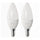 SOLHETTA LED bulb E14 470 lumen, chandelier/opal white, 35 mm, 2 pack