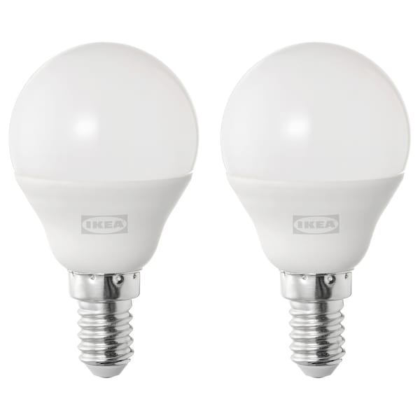 Ikea SOLHETTA - LED bulb E14 470 lumen, globe opal white