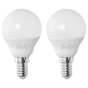 Ikea SOLHETTA - LED bulb E14 470 lumen, globe opal white