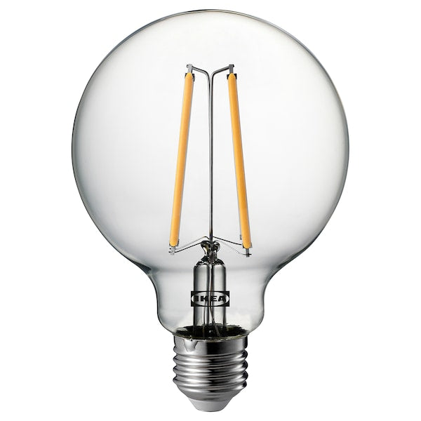 SOLHETTA - Lampadina a LED E27 1055 lumen, globo trasparente,95 mm