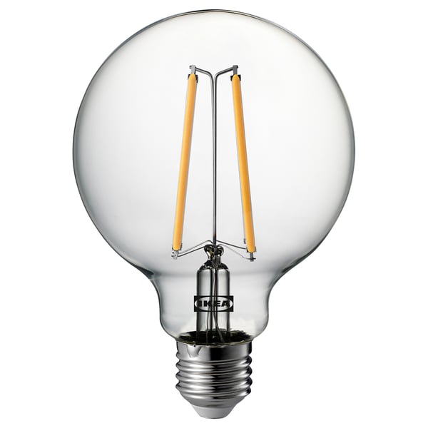 SOLHETTA LED bulb E27 1055 lumen, globe clear, 95 mm