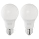 SOLHETTA LED bulb E27 806 lumen, dimmable/globe opal white, 60 mm, 2 pack