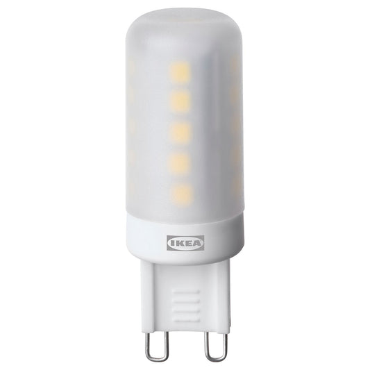 SOLHETTA LED bulb G9 470 lumen, dimmable opal white, 18 mm