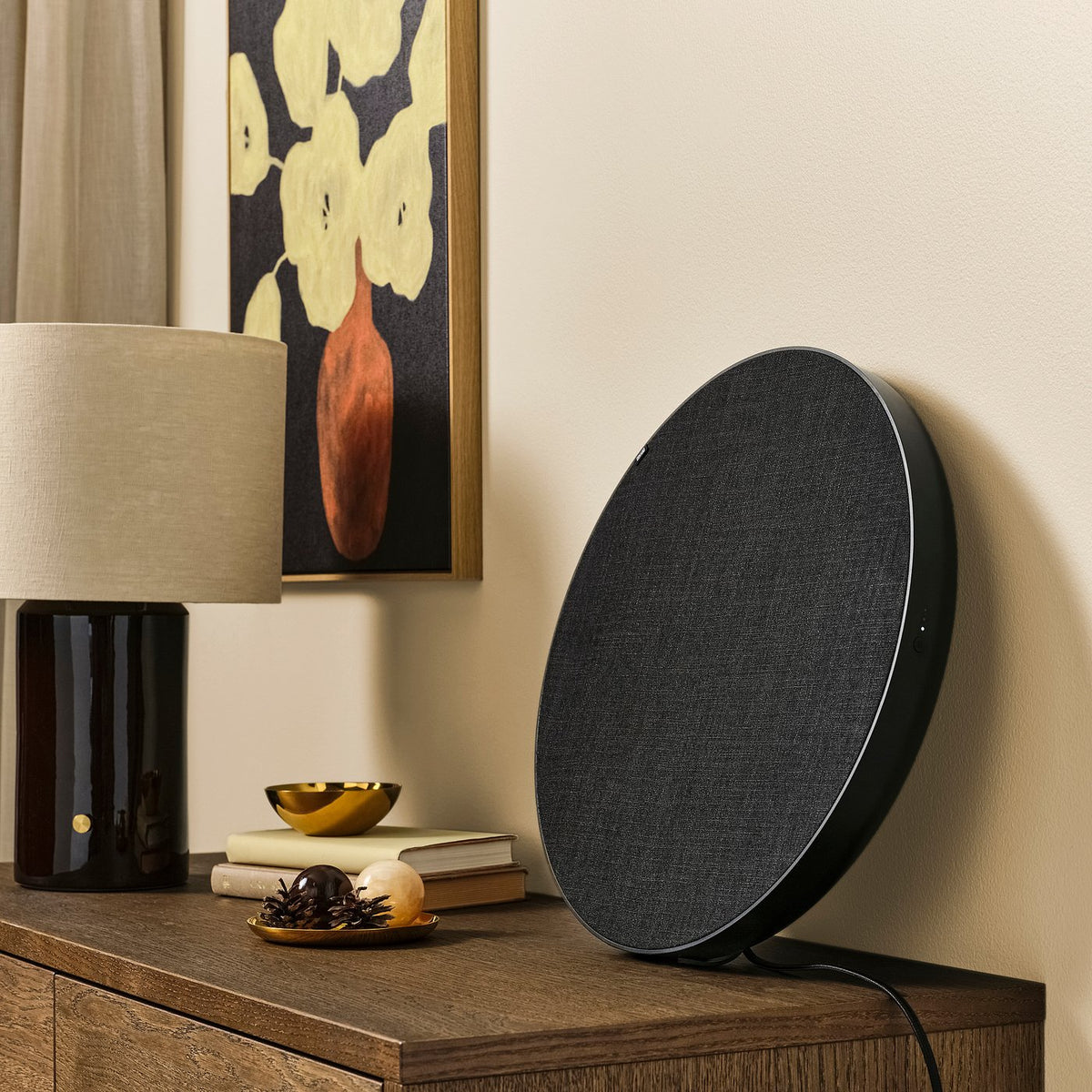 SOLSKYDD Bluetooth speaker, black, 45 cm