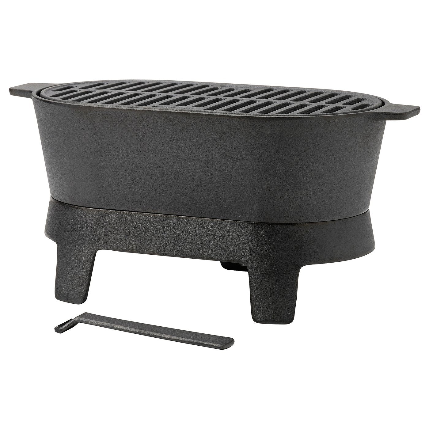 SOLUPPGÅNG barbecue, cast iron, 21x43 cm