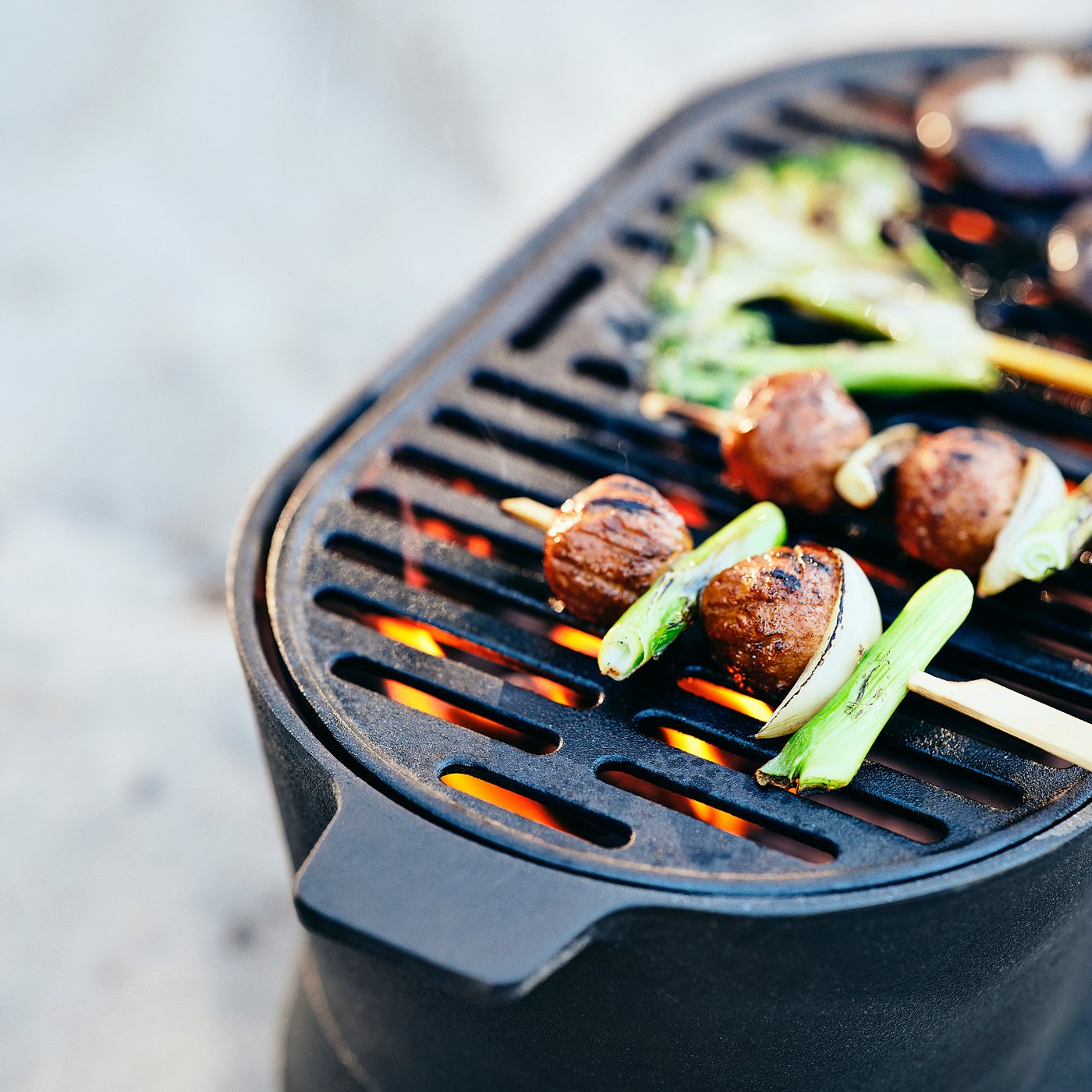 SOLUPPGÅNG barbecue, cast iron, 21x43 cm