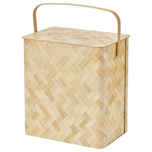 SOLUPPGÅNG cool basket, bamboo, 34x22.5 cm