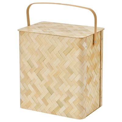 SOLUPPGÅNG cool basket, bamboo, 34x22.5 cm