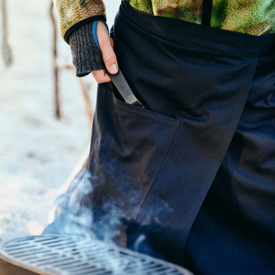 SOLUPPGÅNG waist apron, black, 86x82 cm