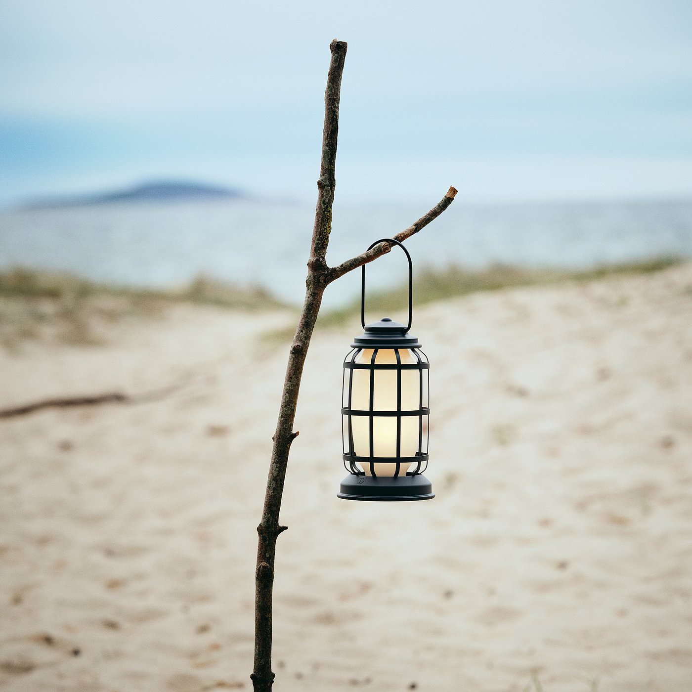 SOLUPPGÅNG LED lantern, outdoor battery-operated/dimmable, 130 mm
