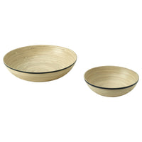 SOLUPPGÅNG serving bowl, set of 2, bamboo