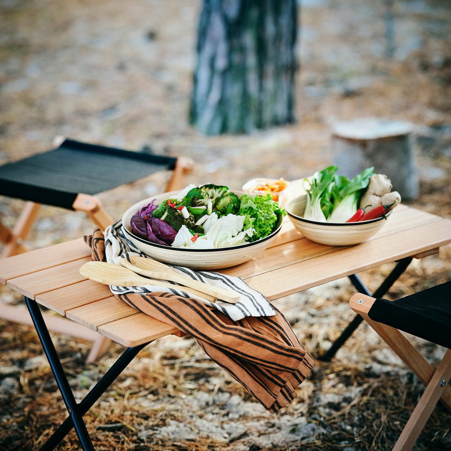 SOLUPPGÅNG serving bowl, set of 2, bamboo