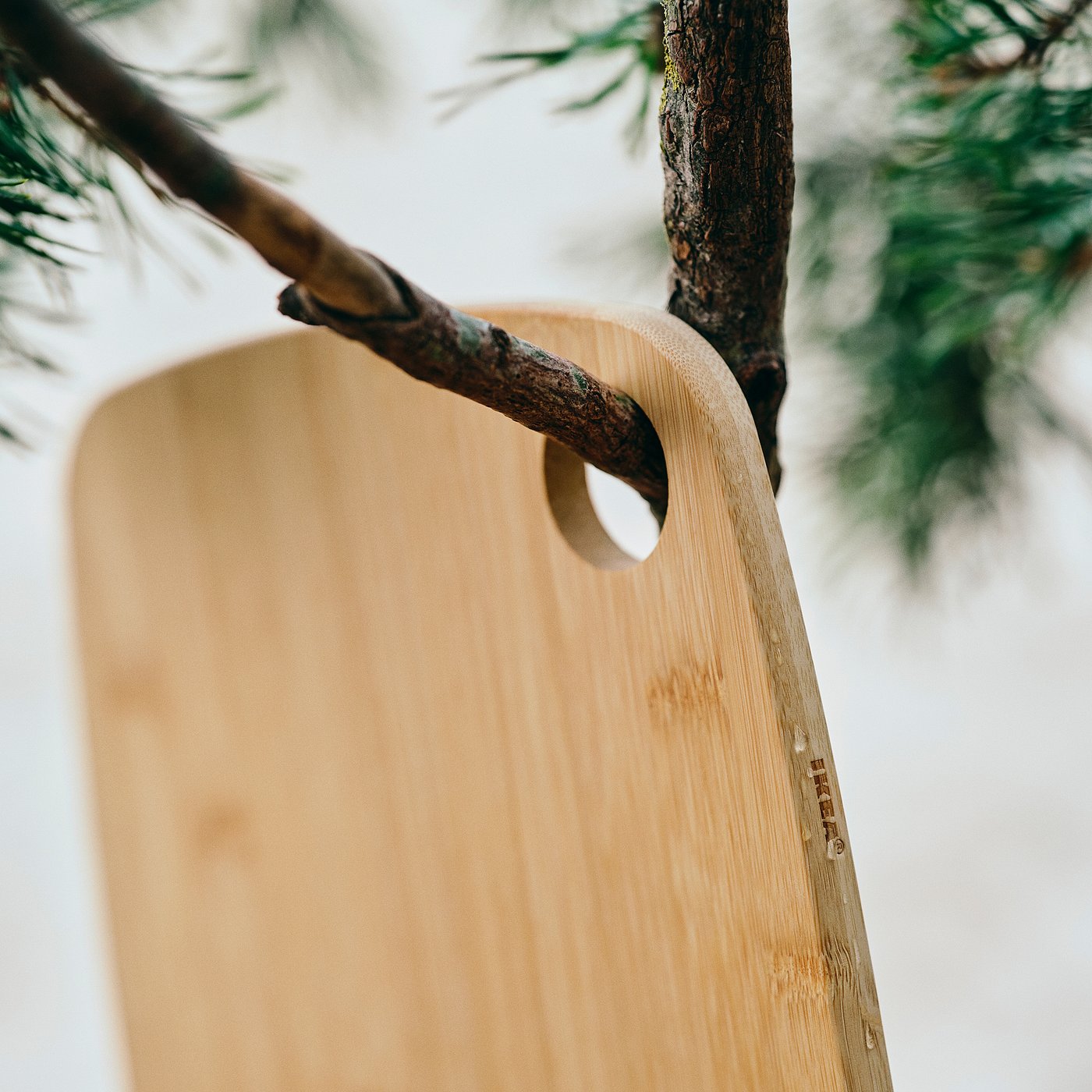 SOLUPPGÅNG chopping board, bamboo, 35x23 cm
