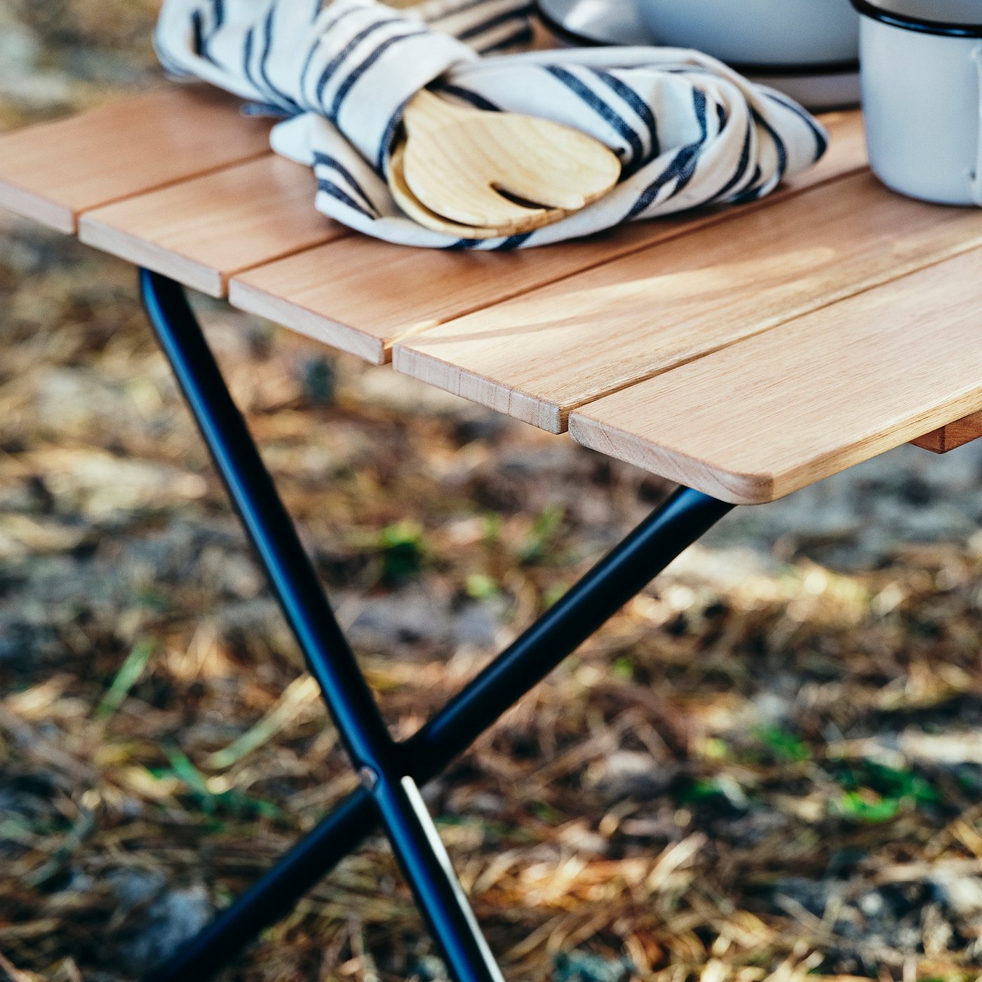 SOLUPPGÅNG folding table, eucalyptus, 82 cm