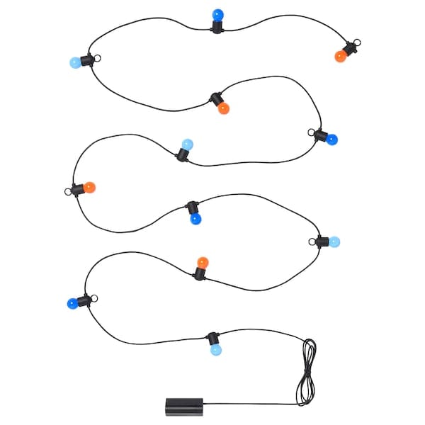 Ikea SOLVINDEN - Illuminazione a LED 12 luci, a batterie/da esterno multicolore
