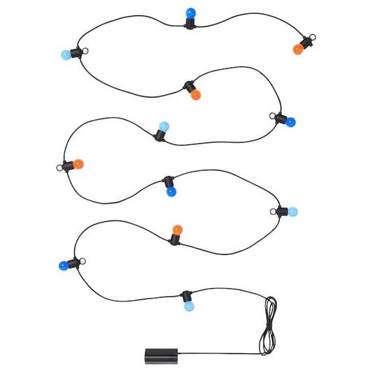 Ikea SOLVINDEN - Illuminazione a LED 12 luci, a batterie/da esterno multicolore
