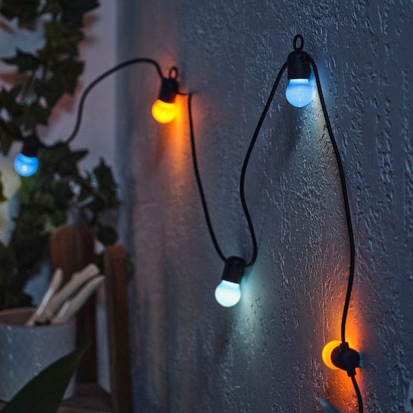 Ikea SOLVINDEN - Illuminazione a LED 12 luci, a batterie/da esterno multicolore