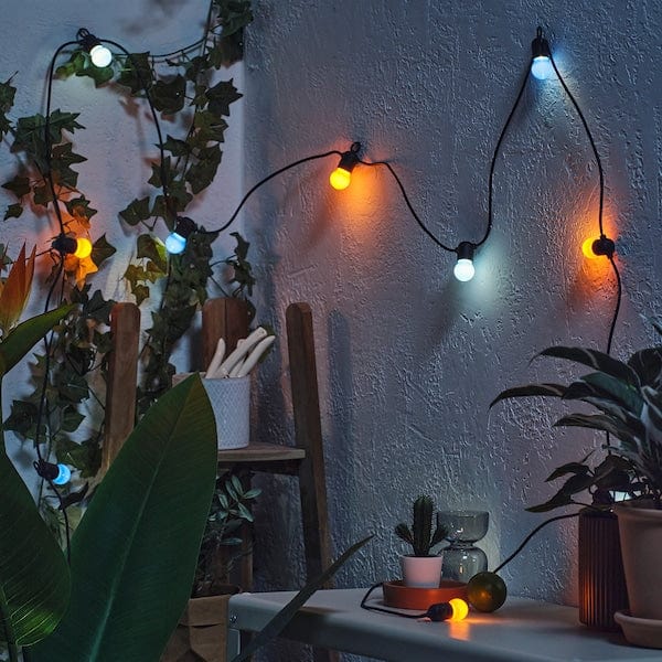 Ikea SOLVINDEN - Illuminazione a LED 12 luci, a batterie/da esterno multicolore