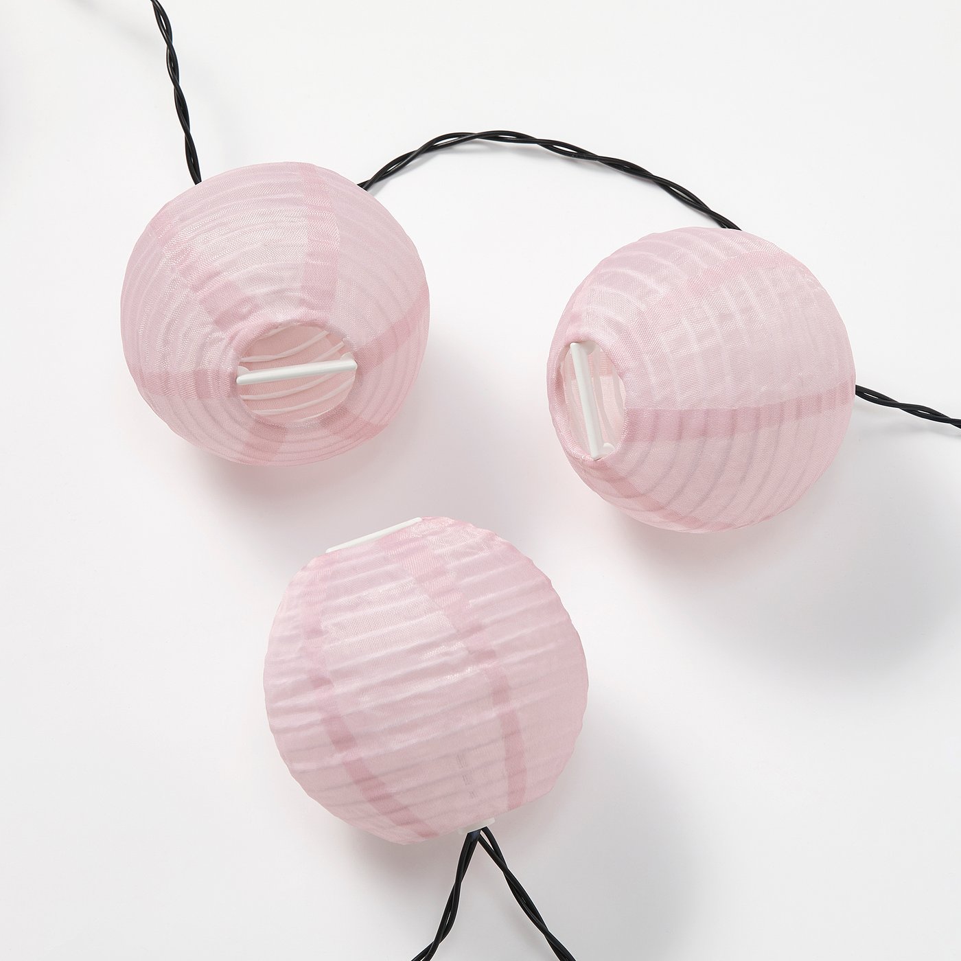 SOLVINDEN LED lighting chain with 12 lights, battery-operated pink, 3.6 m